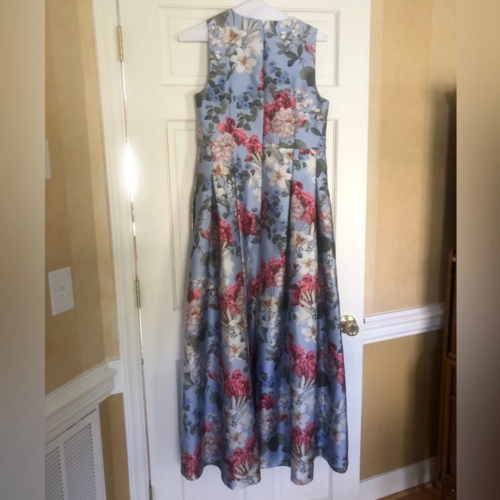 Sachin & Babi Brooke powder blue bouquet gown - Picture 4 of 12
